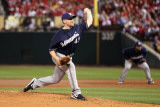 Milwaukee Brewers v St. Louis Cardinals - Playoffs Game Four, St Louis, MO - October 13: Randy Wolf Photographic Print by Christian Petersen