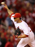 Milwaukee Brewers v St. Louis Cardinals - Playoffs Game Four, St Louis, MO - October 13: Kyle Lohse Photographic Print by Dilip Vishwanat