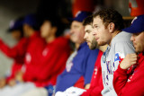 Texas Rangers v Detroit Tigers - Playoffs Game Five, Detroit, MI - October 13: Josh Hamilton Photographic Print by Leon Halip