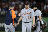 Detroit Tigers v Texas Rangers - Playoffs Game Six, Arlington, TX - October 15: Max Scherzer Photographic Print by Harry How