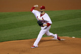 Milwaukee Brewers v St. Louis Cardinals - Game Three, St Louis, MO - October 12: Chris Carpenter Photographic Print by Jamie Squire