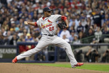 St Louis Cardinals v Milwaukee Brewers - Game Six, Milwaukee, WI - October 16: Edwin Jackson Photographic Print by Christian Petersen