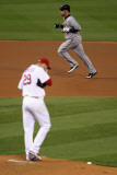 Brewers v St. Louis Cardinals - G. Three, St Louis, MO - Oct. 12: Mark Kotsay and Chris Carpenter Photographic Print by Jamie Squire