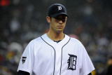 Texas Rangers v Detroit Tigers - Playoffs Game Four, Detroit, MI - October 12: Rick Porcello Photographic Print by Kevork Djansezian