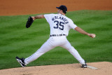 Texas Rangers v Detroit Tigers - Playoffs Game Five, Detroit, MI - October 13: Justin Verlander Photographic Print by Kevork Djansezian