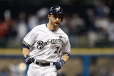St Louis Cardinals v Milwaukee Brewers - Game Six, Milwaukee, WI - October 16: Jonathan Lucroy Photographic Print by Christian Petersen