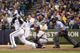 St Louis Cardinals v Milwaukee Brewers - Game Six, Milwaukee, WI - October 16: Rickie Weeks Photographie par Christian Petersen