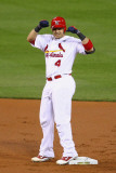 Milwaukee Brewers v St. Louis Cardinals - Game Four, St Louis, MO - October 13: Yadier Molina Photographie par Dilip Vishwanat