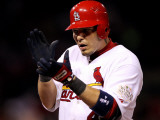 2011 World Series G. 6 - Texas Rangers v St Louis Cardinals, St Louis, MO - Oct. 27: Yadier Molina Photographic Print by Jamie Squire