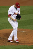 Milwaukee Brewers v St. Louis Cardinals - Game Three, St Louis, MO - October 12: Chris Carpenter Photographic Print by Jamie Squire