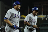 Texas Rangers v Detroit Tigers - Game Four, Detroit, MI - October 12: Nelson Cruz and Adrian Beltre Photographic Print by Harry How