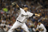 St Louis Cardinals v Milwaukee Brewers - Game Six, Milwaukee, WI - October 16: Chris Narveson Photographic Print by Jonathan Daniel