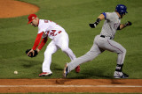 Texas Rangers v St Louis Cardinals, St Louis, MO - Oct. 27: Mitch Moreland and Marc Rzepczynski Photographic Print by Doug Pensinger