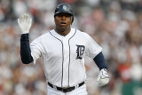 Texas Rangers v Detroit Tigers - Playoffs Game Five, Detroit, MI - October 13: Delmon Young Photographic Print by Leon Halip