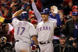 Texas Rangers v St Louis Cardinals, St Louis, MO - Oct. 27: Nelson Cruz and David Murphy Photographic Print by Jamie Squire