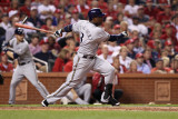 Milwaukee Brewers v St. Louis Cardinals - Game Three, St Louis, MO - Oct. 12: Yuniesky Betancourt Photographic Print by Christian Petersen