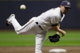 St Louis Cardinals v Milwaukee Brewers - Game Six, Milwaukee, WI - October 16: Shaun Marcum Photographic Print by Pool .