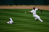BESTPIX  Rangers v Detroit Tigers - G. Five, Detroit, MI - Oct. 13: Ryan Raburn and Austin Jackson Photographic Print by Kevork Djansezian