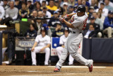 St Louis Cardinals v Milwaukee Brewers - Game Six, Milwaukee, WI - October 16: Adron Chambers Photographic Print by Christian Petersen