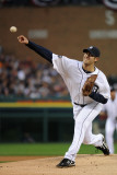 Texas Rangers v Detroit Tigers - Playoffs Game Four, Detroit, MI - October 12: Rick Porcello Photographic Print by Harry How