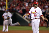 2011 G. 6 - Texas Rangers v St Louis Cardinals, St Louis, MO - Oct. 27: Lance Lynn and Nelson Cruz Photographic Print by Ezra Shaw