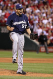 Milwaukee Brewers v St. Louis Cardinals - Game Four, St Louis, MO - October 13: Francisco Rodriguez Photographic Print by Christian Petersen