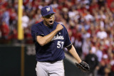 Milwaukee Brewers v St. Louis Cardinals - Game Four, St Louis, MO - October 13: Francisco Rodriguez Photographic Print by Christian Petersen