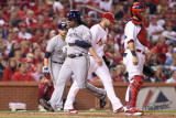 Milwaukee Brewers v St. Louis Cardinals - Game Three, St Louis, MO - October 12: Rickie Weeks Photographie par Christian Petersen