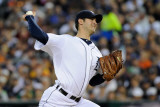 Texas Rangers v Detroit Tigers - Playoffs Game Four, Detroit, MI - October 12: Rick Porcello Photographic Print by Kevork Djansezian
