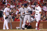 Milwaukee Brewers v St. Louis Cardinals - Game Three, St Louis, MO - October 12: Jerry Hairston Jr. Photographic Print by Christian Petersen