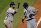 2011 G. 6 - Texas Rangers v St Louis Cardinals, St Louis, MO - Oct. 27: Nelson Cruz and Mike Napoli Photographic Print by Doug Pensinger