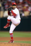 Milwaukee Brewers v St. Louis Cardinals - Game Four, St Louis, MO - October 13: Octavio Dotel Photographic Print by Christian Petersen
