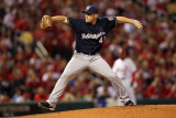 Milwaukee Brewers v St. Louis Cardinals - Playoffs Game Four, St Louis, MO - October 13: Randy Wolf Photographic Print by Jamie Squire