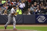 St Louis Cardinals v Milwaukee Brewers - Game Six, Milwaukee, WI - October 16: Rafael Furcal Photographic Print by Christian Petersen
