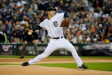 Texas Rangers v Detroit Tigers - Playoffs Game Four, Detroit, MI - October 12: Rick Porcello Photographic Print by Kevork Djansezian