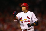 Milwaukee Brewers v St Louis Cardinals - Game Five, St Louis, MO - October 14: Yadier Molina Photographic Print by Dilip Vishwanat