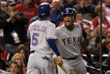 Texas Rangers v St Louis Cardinals, St Louis, MO - Oct. 27: Ian Kinsler and Adrian Beltre Photographic Print by Jamie Squire
