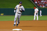 Milwaukee Brewers v St. Louis Cardinals - Game Three, St Louis, MO - October 12: Mark Kotsay Photographic Print by Dilip Vishwanat