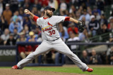 St Louis Cardinals v Milwaukee Brewers - Playoffs Game Six, Milwaukee, WI - October 16: Jason Motte Photographic Print by Christian Petersen