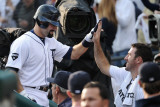 Texas Rangers v Detroit Tigers - Playoffs Game Five, Detroit, MI - October 13: Alex Avila Photographic Print by Harry How