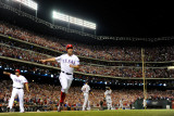 Detroit Tigers v Texas Rangers - Game Six, Arlington, TX - Oct. 15: Adrian Beltre and David Murphy Photographic Print by Kevork Djansezian