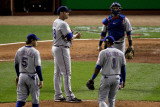 Texas Rangers v St Louis Cardinals, St Louis, MO - Oct. 27: Colby Lewis and Ron Washington Photographic Print by Rob Carr 