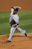 Milwaukee Brewers v St. Louis Cardinals - Game Three, St Louis, MO - October 12: Yovani Gallardo Photographic Print by Jamie Squire