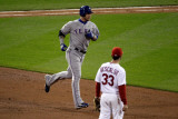 Texas Rangers v St Louis Cardinals, St Louis, MO - Oct. 27: Josh Hamilton and Daniel Descalso Photographic Print by Rob Carr 