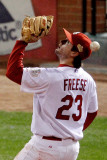 2011 World Series Game 6 - Texas Rangers v St Louis Cardinals, St Louis, MO - Oct. 27: David Freese Photographic Print by Rob Carr 