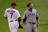 Texas Rangers v St Louis Cardinals, St Louis, MO - Oct. 27: Matt Holliday and Josh Hamilton Photographic Print by Rob Carr 