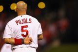 Milwaukee Brewers v St Louis Cardinals - Game Five, St Louis, MO - October 14: Albert Pujols Photographic Print by Dilip Vishwanat