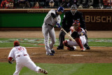 Texas Rangers v St Louis Cardinals, St Louis, MO - Oct. 27: Josh Hamilton and Jason Motte Photographic Print by Rob Carr 
