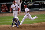 2011 G. 6 - Texas Rangers v St Louis Cardinals, St Louis, MO - Oct. 27: Kyle Lohse and Ian Kinsler Photographic Print by Rob Carr 