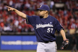 Milwaukee Brewers v St. Louis Cardinals - Game Four, St Louis, MO - October 13: Francisco Rodriguez Photographic Print by Christian Petersen